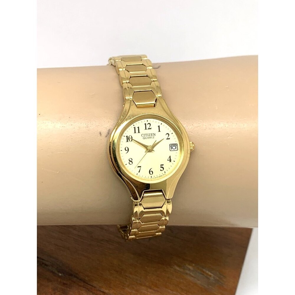 Citizen Womens Watch EU2252-56P Quartz Gold Dial Stainless Steel Petite 23mm - Picture 10 of 13